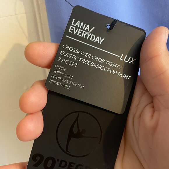 90 Degree By Reflex, Leggings, Lana Everyday Lux Crossover Crop Tight, Blue. XS - Picture 3 of 12